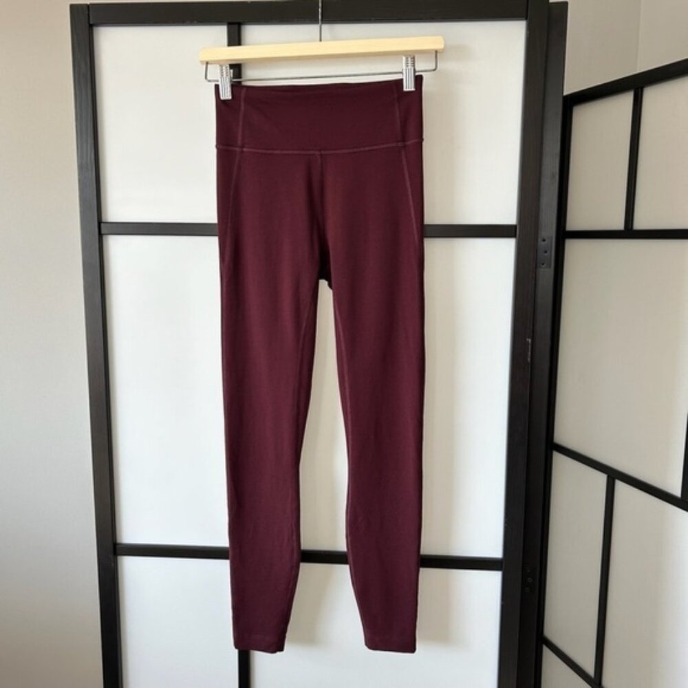 allbirds Burgundy Cozy Lightweight Fitted Leggings
